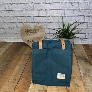 Feed Project Canvas Market Tote Bag Sea Blue